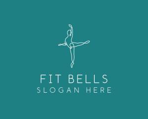 Yoga Ballerina Pose logo design