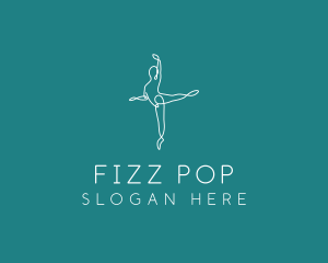 Yoga Ballerina Pose logo design