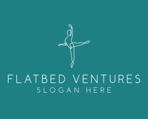 Yoga Ballerina Pose logo design