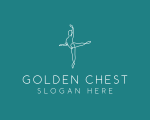 Yoga Ballerina Pose logo design