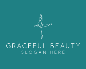 Yoga Ballerina Pose logo