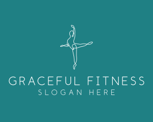 Yoga Ballerina Pose logo