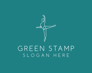 Yoga Ballerina Pose logo design