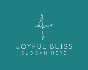 Yoga Ballerina Pose logo design