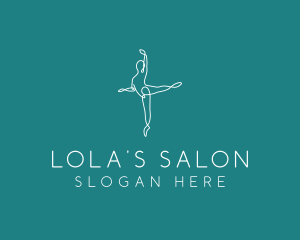 Yoga Ballerina Pose logo design