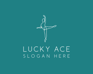 Yoga Ballerina Pose logo design