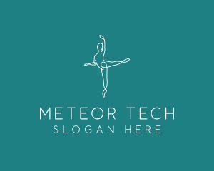 Yoga Ballerina Pose logo design