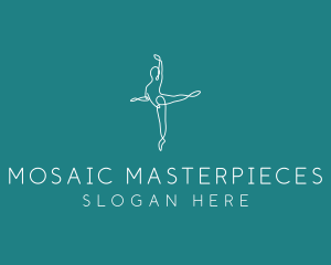 Yoga Ballerina Pose logo design