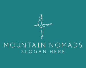 Yoga Ballerina Pose logo design