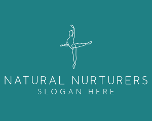 Yoga Ballerina Pose logo design