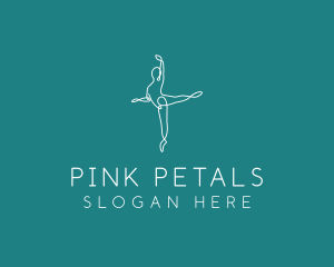 Yoga Ballerina Pose logo design