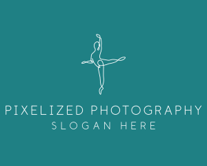 Yoga Ballerina Pose logo design