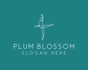 Yoga Ballerina Pose logo design