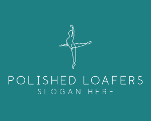 Yoga Ballerina Pose logo design