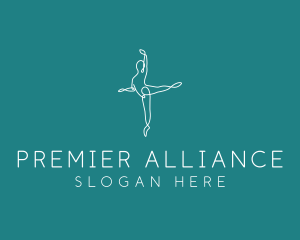 Yoga Ballerina Pose logo design