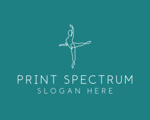 Yoga Ballerina Pose logo design