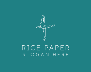 Yoga Ballerina Pose logo design