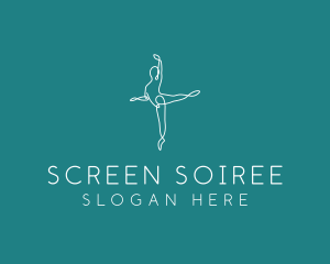 Yoga Ballerina Pose logo design