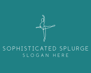 Yoga Ballerina Pose logo design