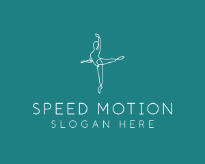 Yoga Ballerina Pose logo design