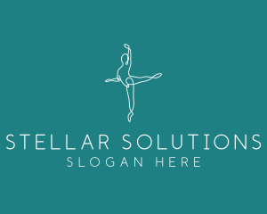 Yoga Ballerina Pose logo design