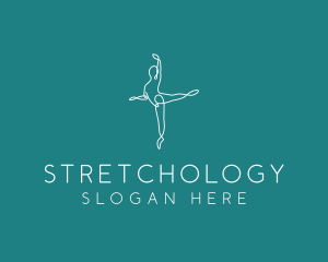 Yoga Ballerina Pose logo