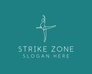 Yoga Ballerina Pose logo design