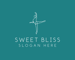 Yoga Ballerina Pose logo design