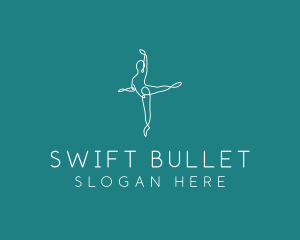 Yoga Ballerina Pose logo design