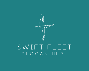 Yoga Ballerina Pose logo design