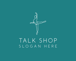 Yoga Ballerina Pose logo design