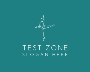 Yoga Ballerina Pose logo design