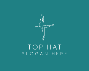 Yoga Ballerina Pose logo design