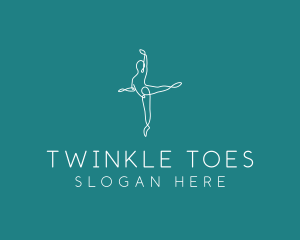 Yoga Ballerina Pose logo