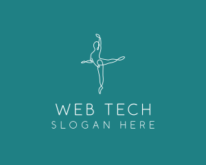 Yoga Ballerina Pose logo design