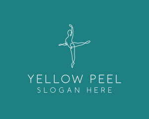 Yoga Ballerina Pose logo design