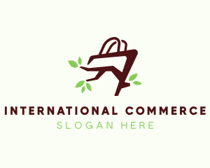 Organic Tree Shopping Bag logo design