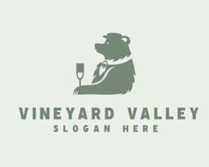 Champagne Bear Winery logo design