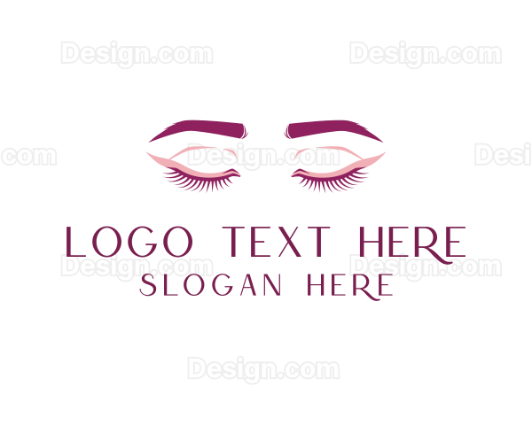 Elegant Eyelash Eyebrow Logo