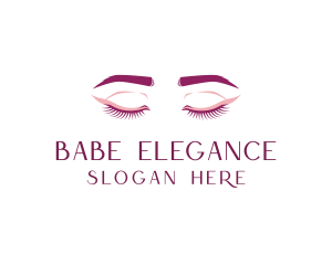 Elegant Eyelash Eyebrow logo design