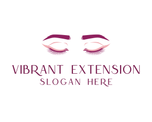 Elegant Eyelash Eyebrow logo design