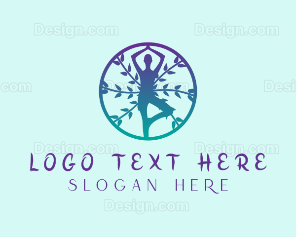 Yoga Leaf  Wellness Logo