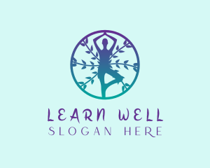 Yoga Leaf  Wellness logo design