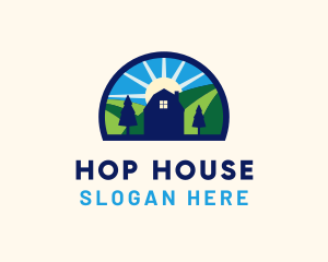 Sunny Farm House Barn logo design