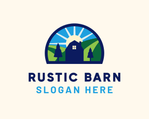 Sunny Farm House Barn logo design