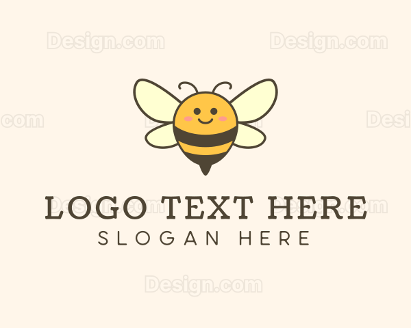 Cute Bee Mascot Logo