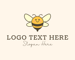 Cute Bee Mascot logo