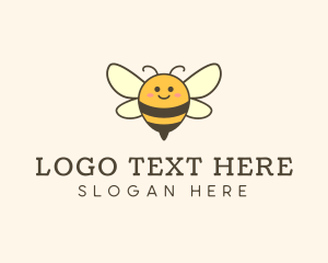 Cute Bee Mascot logo