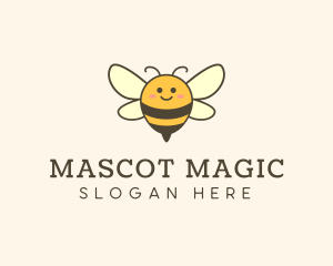 Cute Bee Mascot logo design