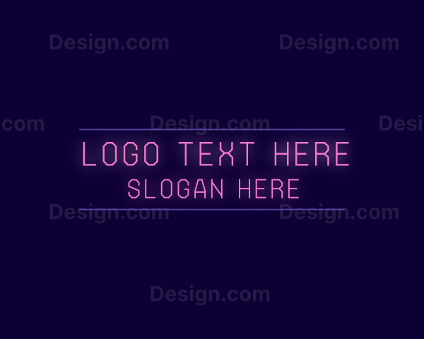 Neon Digital Gaming Wordmark Logo